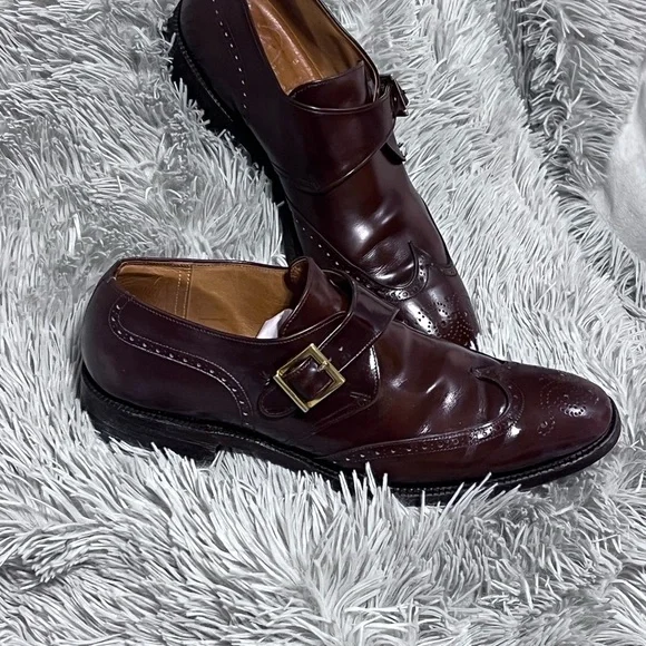 Church's Dark Brown Leather Oxfords with Buckle - Picture 2 of 8